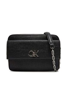 Calvin Klein Torebka Ck Pocket Camera Bag_Tex K60K613239 Czarny. Czarne torebki klasyczne Calvin Klein, bez wzorów, ze skóry, bez dodatków. Za 319,99 zł.