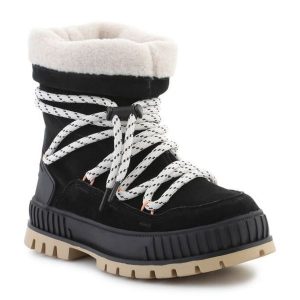 Sniegowce Damskie Palladium Pallashock Hiver 94349-008-M czarne. Czarne buty zimowe ze skóry, bez obcasa, bez zapięcia. Za 872,66 zł.