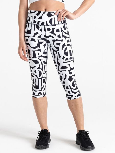 Dare 2b Legginsy sportowe "Influential" w kolorze biało-czarnym rozmiar: 42. Białe legginsy Dare 2b, bez wzorów, z materiału. Za 78,47 zł.