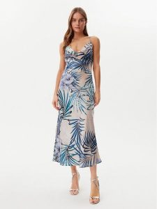 Guess Sukienka codzienna W5GK85 WH9C2 Niebieski Regular Fit. Niebieskie kombinezony Guess, xl, z aplikacjami, z syntetyku, bez kołnierzyka, bez ramiączek. Za 459,99 zł.