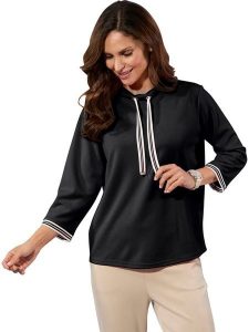 WITT WEIDEN Bluza w kolorze czarnym rozmiar: 46. Czarne bluzy WITT WEIDEN, bez wzorów, bez kaptura. Za 39,49 zł.