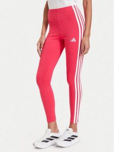 Adidas Legginsy Essentials 3-Stripes KT1289 Różowy Slim Fit. Czerwone legginsy ADIDAS, bez wzorów, z bawełny. Za 129,99 zł.