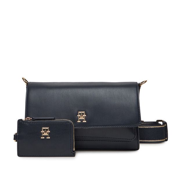 Torebka Tommy Hilfiger. Niebieskie listonoszki TOMMY HILFIGER, bez wzorów, bez dodatków. Za 319,99 zł.