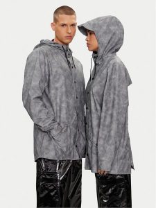 Rains Kurtka przeciwdeszczowa Jacket W3 12010 Szary Regular Fit. Szare kurtki Rains, m, bez wzorów, z syntetyku, bez kaptura. Za 193,00 zł.