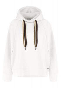 Bluza oversize z kapturem B-AIKA. Białe bluzy Volcano, l, bez wzorów, z bawełny, z kapturem. Za 169,99 zł.