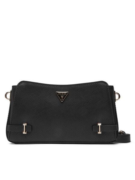 Guess Torebka 175653 Czarny. Czarne listonoszki Guess, z aplikacjami, ze skóry, bez dodatków. Za 339,99 zł.