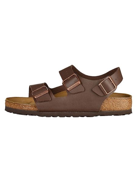 Birkenstock Sandały "Milano" w kolorze brązowym rozmiar: 44. Brązowe sandały Birkenstock, bez wzorów, bez obcasa, bez zapięcia. Za 339,95 zł.