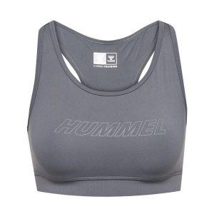 Biustonosz dla kobiet Hummel Te Fundamental. Szare koszulki sportowe Hummel, bez wzorów, bez ramiączek. Za 151,00 zł.