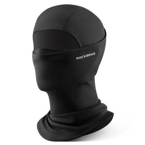 Kompletna Czapka Termiczna ROCKBROS. Czarne czapki ROCKBROS, bez wzorów, z materiału, eleganckie. Za 79,60 zł.