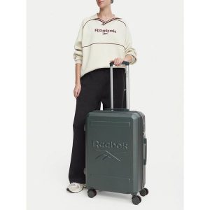 Walizka średnia Reebok. Zielone walizki Reebok, bez wzorów, średnie. Za 269,99 zł.