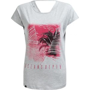T-shirt damski TSD019 - jasny szary melanż - Outhorn. T-shirty marki Outhorn. W wyprzedaży za 29,99 zł.