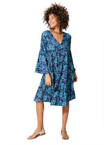 Ipanima Sukienka w kolorze niebieskim rozmiar: 34/36. Niebieskie sukienki Ipanima, bez wzorów, klasyczne, bez kołnierzyka, bez ramiączek, midi. Za 78,99 zł.