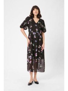 Kaffe Sukienka w kolorze czarnym rozmiar: 44. Czarne sukienki Kaffe, bez wzorów, bez kołnierzyka, bez ramiączek, midi. Za 260,99 zł.