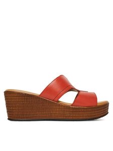 Lasocki Klapki WI16-NYASA-01 Czerwony. Czerwone klapki Lasocki, bez wzorów, ze skóry, bez obcasa. Za 169,99 zł.