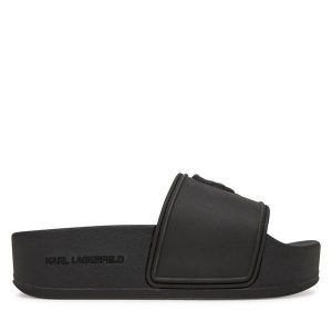 Klapki KARL LAGERFELD. Czarne klapki KARL LAGERFELD, bez wzorów, bez obcasa. Za 289,99 zł.
