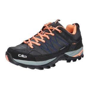 Buty trekkingowe damskie, Rigel Low WP 3Q13246-65UP. Czarne buty trekkingowe CMP, bez zapięcia. W wyprzedaży za 359,99 zł.