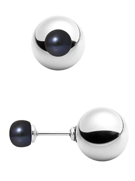 Pearline Srebrne kolczyki-wkrętki z perłami rozmiar: onesize. Niebieskie kolczyki Pearline, z perłą, srebrne. Za 391,99 zł.