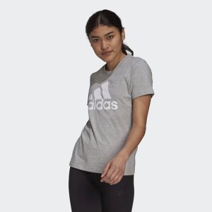 Koszulka Essentials Logo. Białe bluzki ADIDAS, l, bez wzorów, sportowe, bez kołnierzyka, bez ramiączek. Za 103,00 zł.