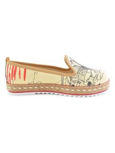 Goby Espadryle w kolorze beżowo-czarno-czerwonym ze wzorem rozmiar: 35. Brązowe espadryle Goby, bez wzorów, z materiału, bez obcasa. Za 171,28 zł.