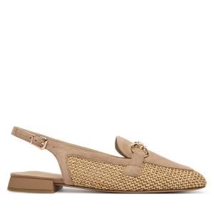 Baleriny Caprice. Brązowe balerinki Caprice, bez wzorów, bez obcasa, bez zapięcia. Za 299,99 zł.