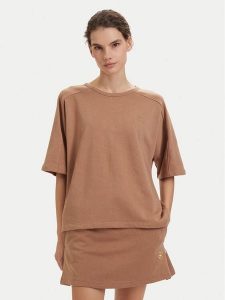 Beverly Hills Polo Club T-Shirt P-SS26W-TS00817 Brązowy jasny Oversize. Brązowe t-shirty Beverly Hills Polo Club, m, bez wzorów, z bawełny, bez kołnierzyka, bez ramiączek. Za 149,99 zł.