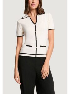 Morgan Sweter 261-MTOIRI Kremowy Regular Fit. Białe swetry klasyczne Morgan, m, z wiskozy, bez kołnierzyka. Za 229,99 zł.