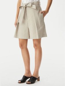 BOSS Szorty materiałowe Tojuna 50558545 Beżowy Relaxed Fit. Brązowe szorty Boss, bez wzorów, ze lnu. Za 1 149,00 zł.