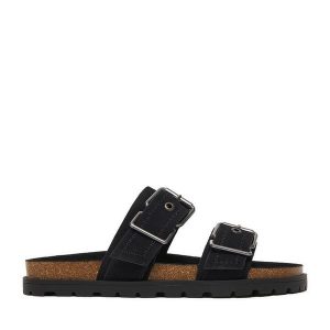 Klapki DeeZee. Czarne klapki DeeZee, bez wzorów, bez obcasa. Za 139,99 zł.