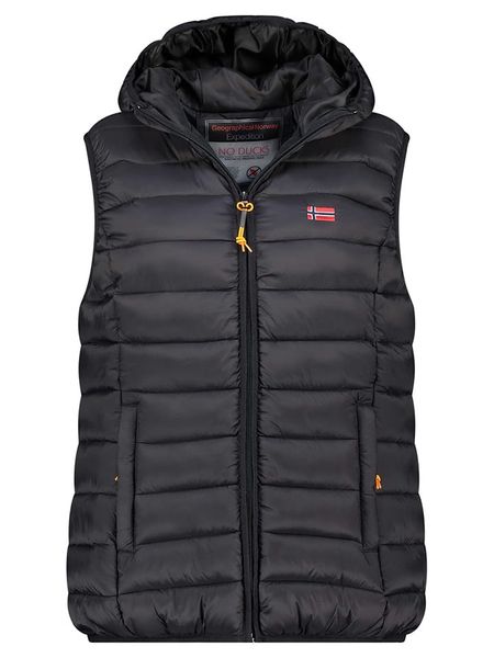 Geographical Norway Kamizelka pikowana "Vatikolor" w kolorze czarnym rozmiar: L. Czarne kamizelki Geographical Norway, l, bez wzorów, bez kołnierzyka, bez ramiączek, bez kaptura. Za 113,90 zł.