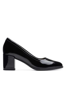 Clarks Skórzane czółenka "Freva55 Court" w kolorze czarnym rozmiar: 37,5. Czarne czółenka Clarks, bez wzorów, bez obcasa, bez zapięcia. Za 140,53 zł.