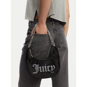 Torebka Juicy Couture. Czarne torebki klasyczne Juicy Couture, bez wzorów, bez dodatków. Za 269,99 zł.