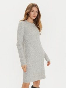 Pieces Sukienka dzianinowa Ellen 17126082 Szary Regular Fit. Szare kombinezony Pieces, s, bez wzorów, z dzianiny, bez kołnierzyka, bez ramiączek. Za 129,99 zł.
