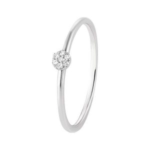 Pierścionek Białe Złoto - złoto białe 375, Diament 0,03ct. Pierścionki marki W.KRUK. Za 799,00 zł.