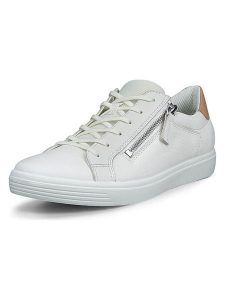Ecco Skórzane sneakersy "Classic" w kolorze białym rozmiar: 42. Białe trampki ecco, bez wzorów, bez zapięcia. Za 249,17 zł.