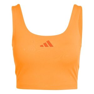 Damski tank top adidas Optime Workout Twist Light. Brązowe topy ADIDAS, l, bez wzorów, z materiału, sportowe, bez kołnierzyka, bez ramiączek. Za 164,50 zł.