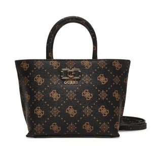 Torebka Guess. Brązowe kuferki Guess, z aplikacjami, bez dodatków. Za 659,99 zł.