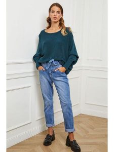 Joséfine Sweter "Egale" w kolorze turkusowym rozmiar: S. Niebieskie swetry oversize Joséfine, s, bez wzorów, z kaszmiru, bez ramiączek. Za 173,99 zł.