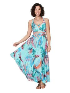 Ipanima Sukienka w kolorze turkusowym rozmiar: 34/36. Niebieskie sukienki Ipanima, na co dzień, bez wzorów, klasyczne, bez kołnierzyka, bez ramiączek, maxi, proste. Za 78,99 zł.