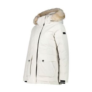 Kurtka przeciwdeszczowa damska CMP Parka Zip Hood. Białe kurtki CMP, xl, bez wzorów, bez kaptura. Za 599,99 zł.