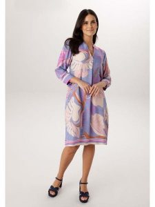 Aniston Sukienka w kolorze lawendowo-jasnoróżowym rozmiar: 36. Niebieskie sukienki Aniston, na co dzień, bez wzorów, z wiskozy, bez kołnierzyka, bez ramiączek, midi, proste. Za 173,99 zł.