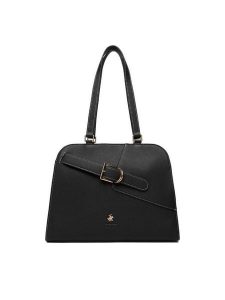 Beverly Hills Polo Club Torebka CEO-BHPC-C-006-09 Czarny. Czarne kuferki Beverly Hills Polo Club, bez wzorów, z materiału, bez dodatków. Za 219,99 zł.