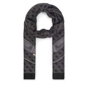 Szal Guess. Czarne szaliki Guess, z aplikacjami. Za 199,99 zł.