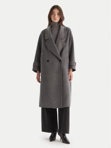 ViCOLO Płaszcz wełniany TF0050 Szary Regular Fit. Szare płaszcze ViCOLO, na zimę, s, bez wzorów, z syntetyku, bez kaptura. Za 759,99 zł.