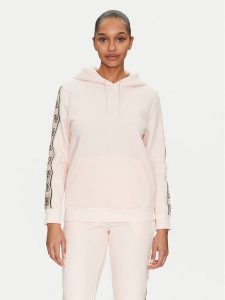 Guess Bluza V4YQ11 KB3P2 Różowy Regular Fit. Czerwone bluzy Guess, l, z aplikacjami, z bawełny, bez kaptura. Za 299,99 zł.
