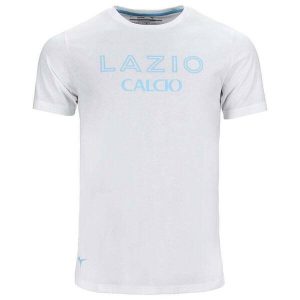 Koszulka na 50. urodziny Lazio Rome. Białe bluzki Mizuno, s, bez wzorów, sportowe, bez kołnierzyka, bez ramiączek. W wyprzedaży za 152,50 zł.