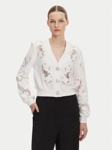 Guess Kardigan W5GQ11 KCWY1 Biały Regular Fit. Białe kardigany Guess, z bawełny. Za 239,99 zł.