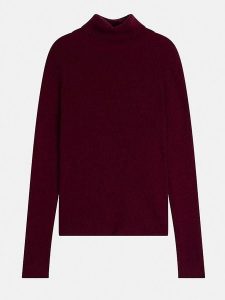 Perfect Cashmere Kaszmirowy golf "Elly" w kolorze bordowym rozmiar: XL. Czerwone golfy Perfect Cashmere, bez wzorów, z kaszmiru. Za 483,17 zł.