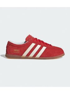 Adidas Skórzane sneakersy "Gazelle" w kolorze czerwonym rozmiar: 41 1/3. Czerwone trampki ADIDAS, bez wzorów, ze skóry, bez zapięcia. Za 347,99 zł.