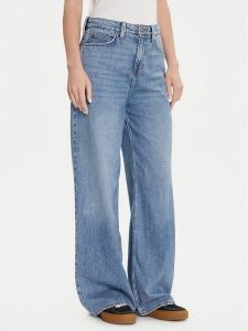 Lee Jeansy Stella 112346641 Niebieski Wide Leg. Niebieskie jeansy Lee, bez wzorów, z bawełny. Za 359,99 zł.