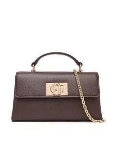 Furla Torebka 1927 WE00423 ARE000 4284S Brązowy ciemny. Brązowe kuferki Furla, bez wzorów, ze skóry, bez dodatków. Za 1 099,00 zł.